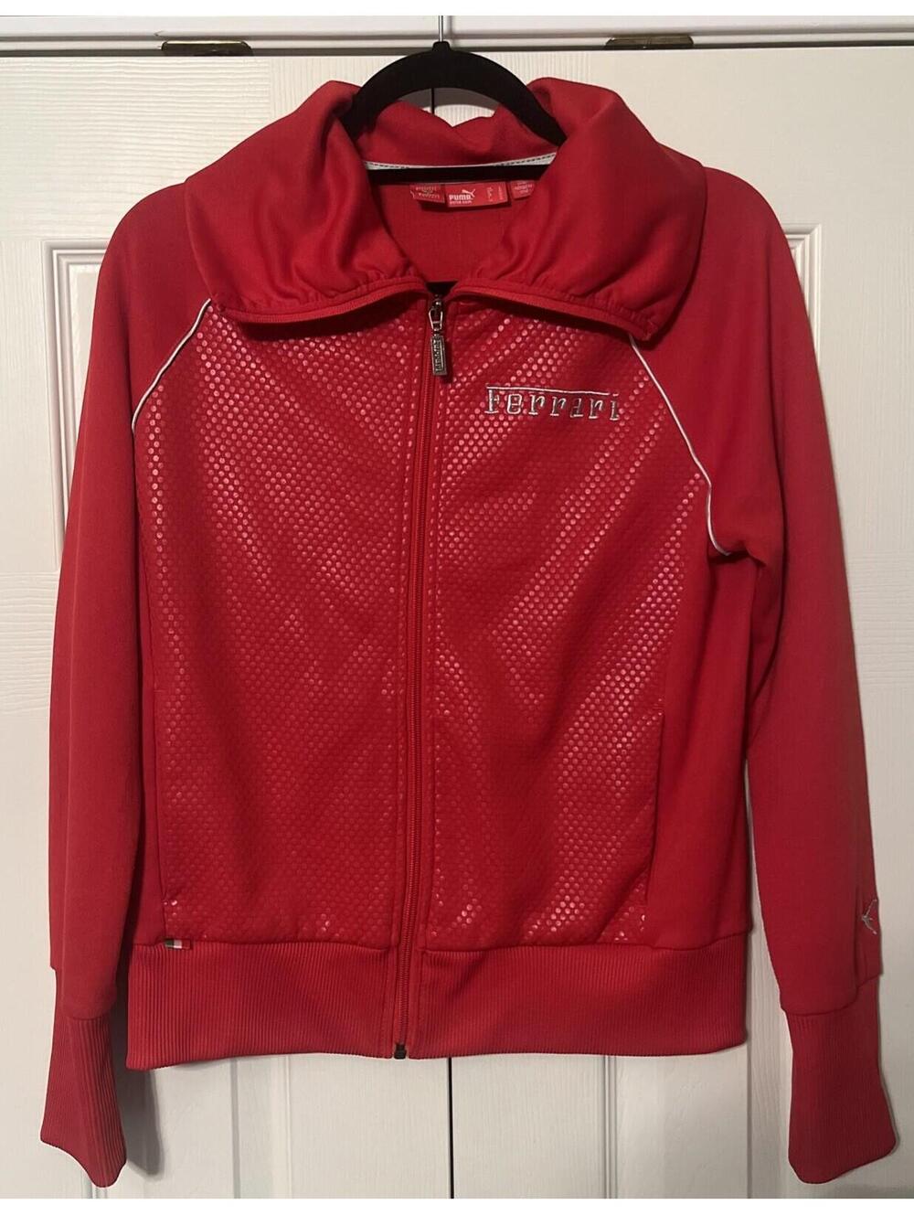 Puma x Ferrari Race Red Zip Up Track Jacket Youth Large - Clean!!